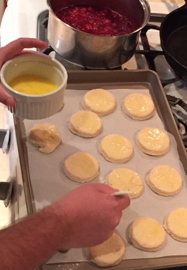 A light coating of egg wash before baking